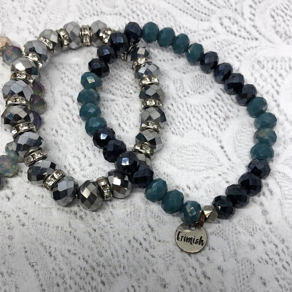 Bundle lot 4 crystal stretch bracelets Erimish and more - Picture 3 of 4